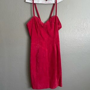 Vintage red leather dress